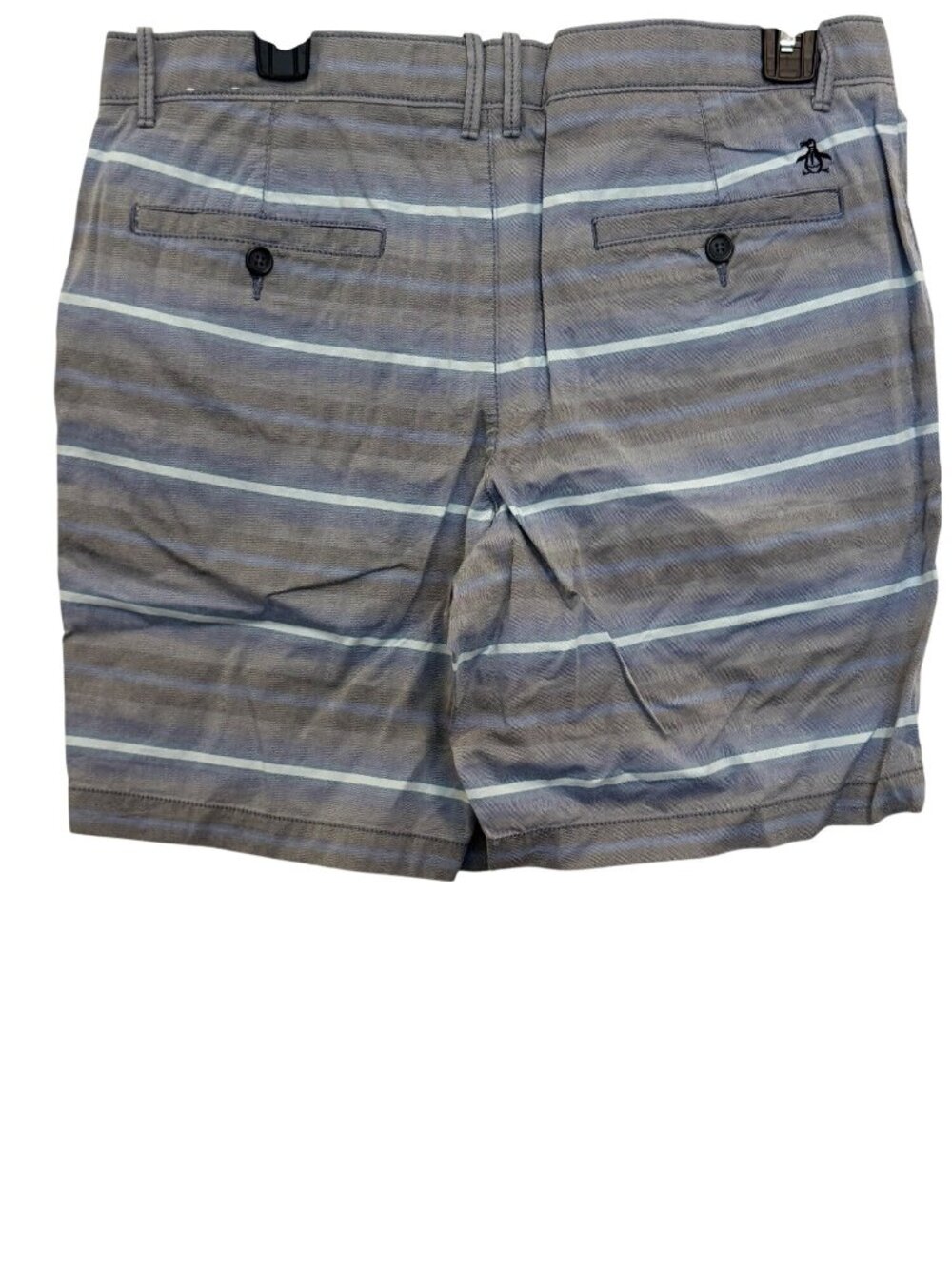 Original Penguin By Munsingwear Mens Striped Flat-Front Shorts Size 33 - Picture 5 of 7